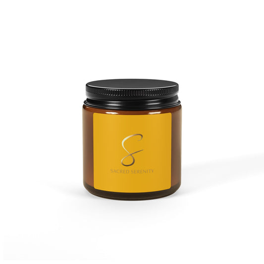 Scented Soy Candle (Multi-Size, Amber Jar)