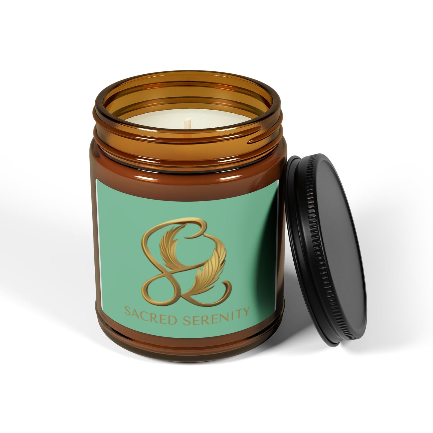 Scented Soy Candle (Multi-Size, Amber Jar)