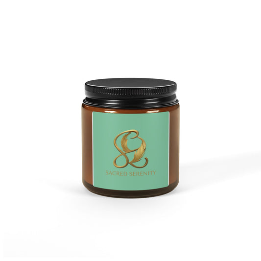 Scented Soy Candle (Multi-Size, Amber Jar)